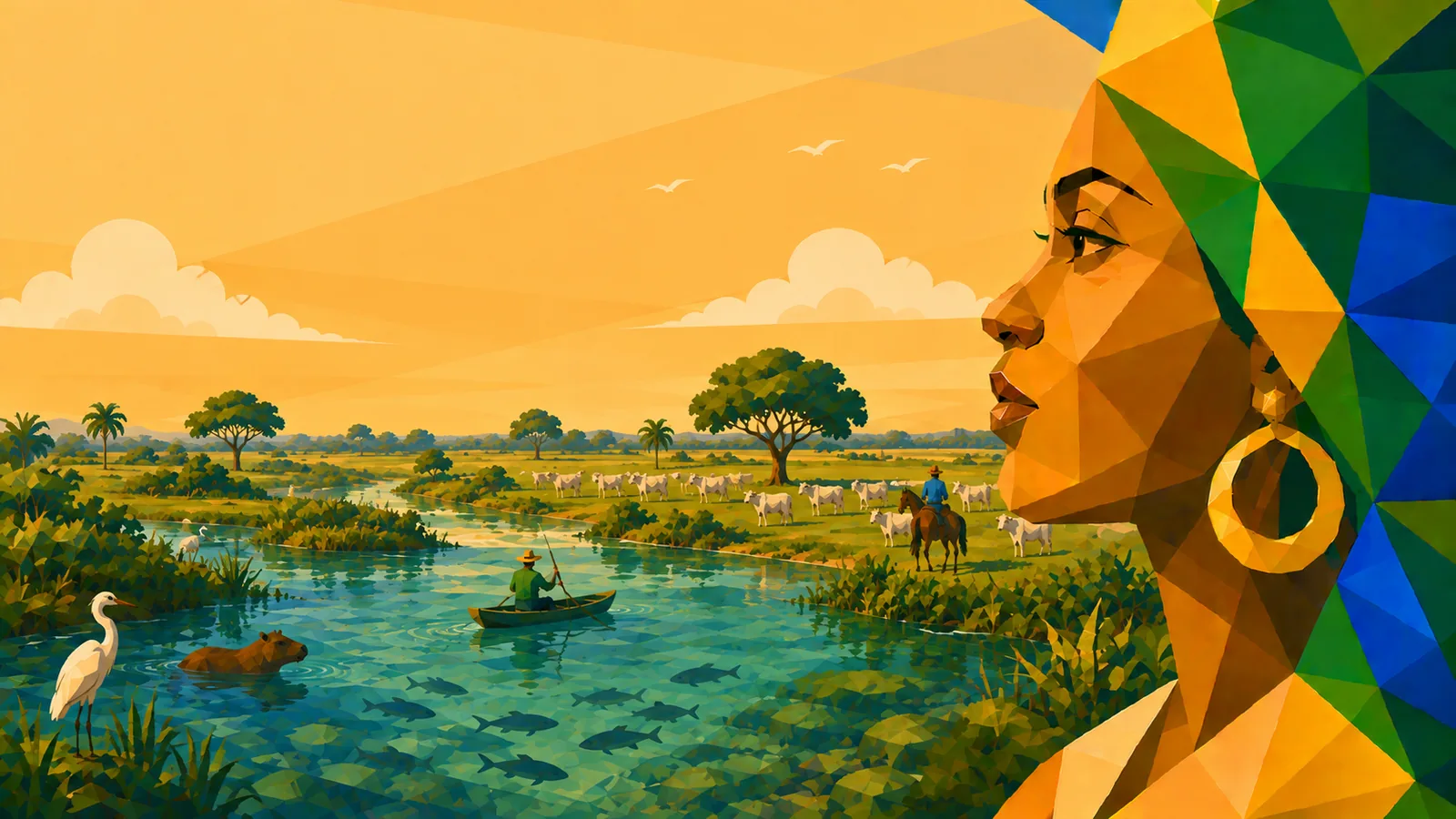 Illustration des Bundesstaats Mato Grosso do Sul
