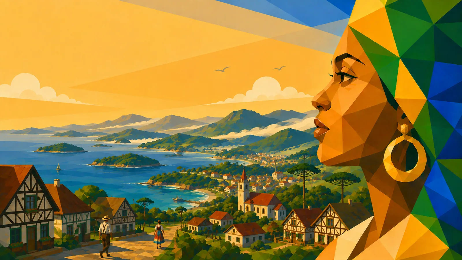Illustration des Bundesstaats Santa Catarina