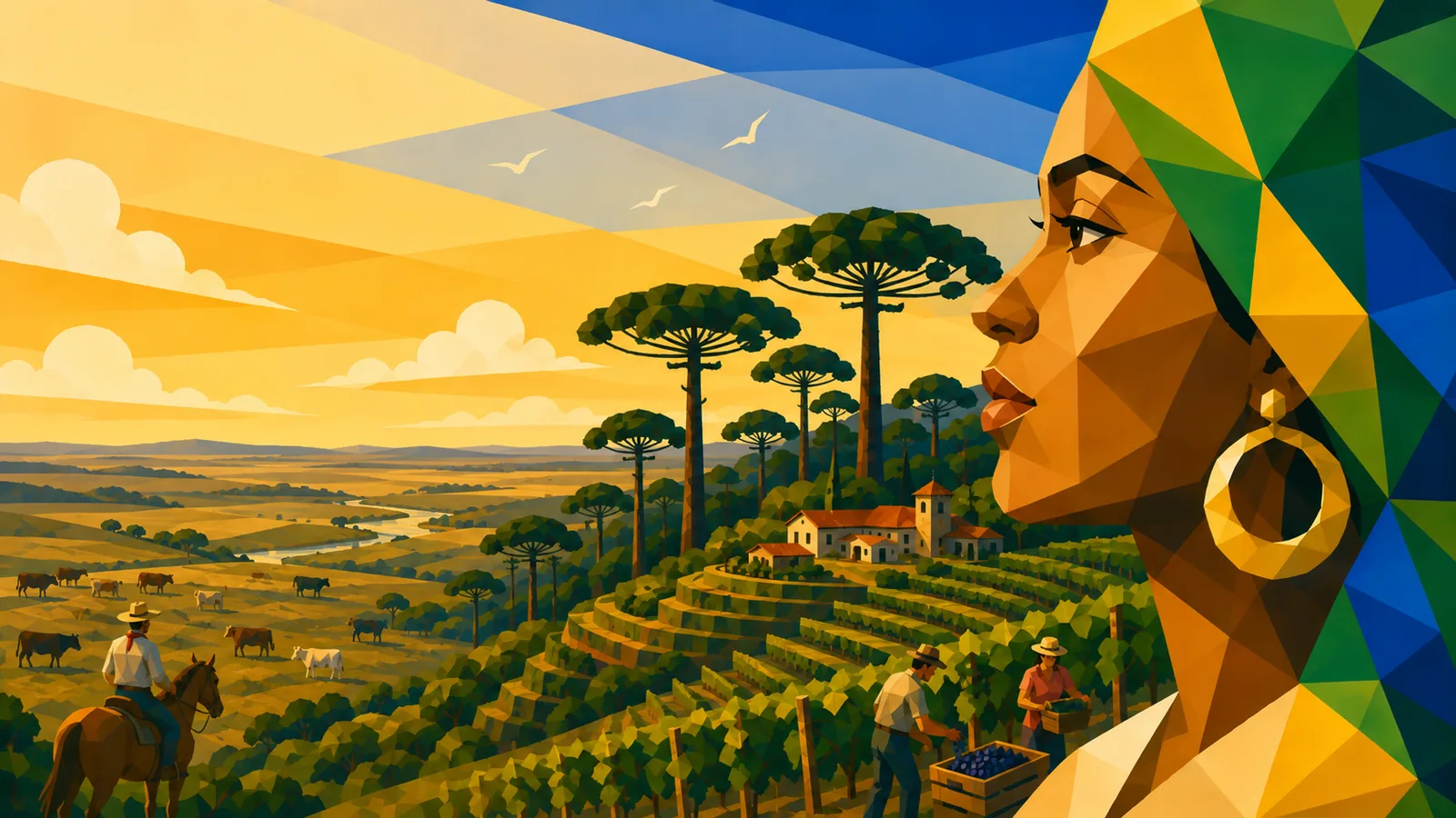 Illustration der Großregion Sul