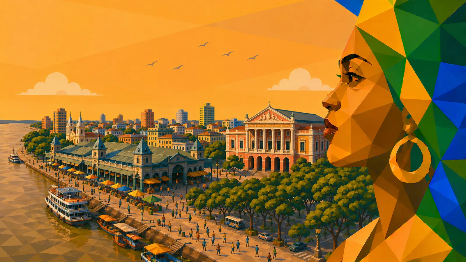 Illustration von Belém im Bundesstaat Pará