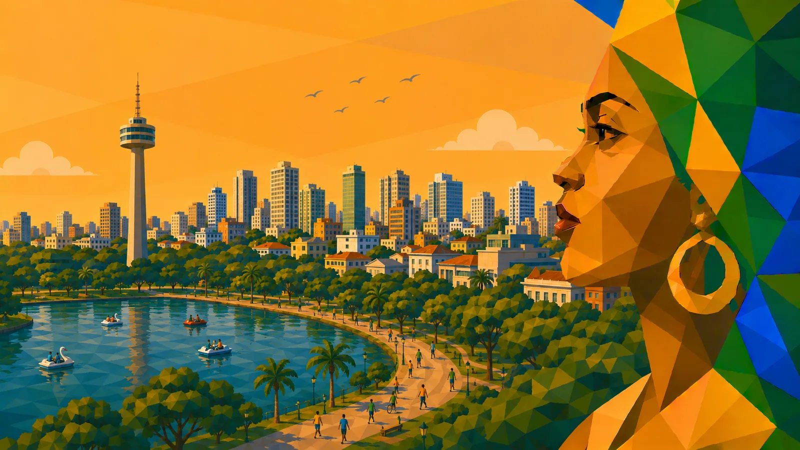 Illustration von Campinas im Bundesstaat São Paulo