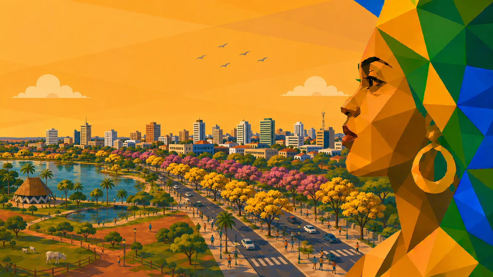 Illustration von Campo Grande im Bundesstaat Mato Grosso do Sul