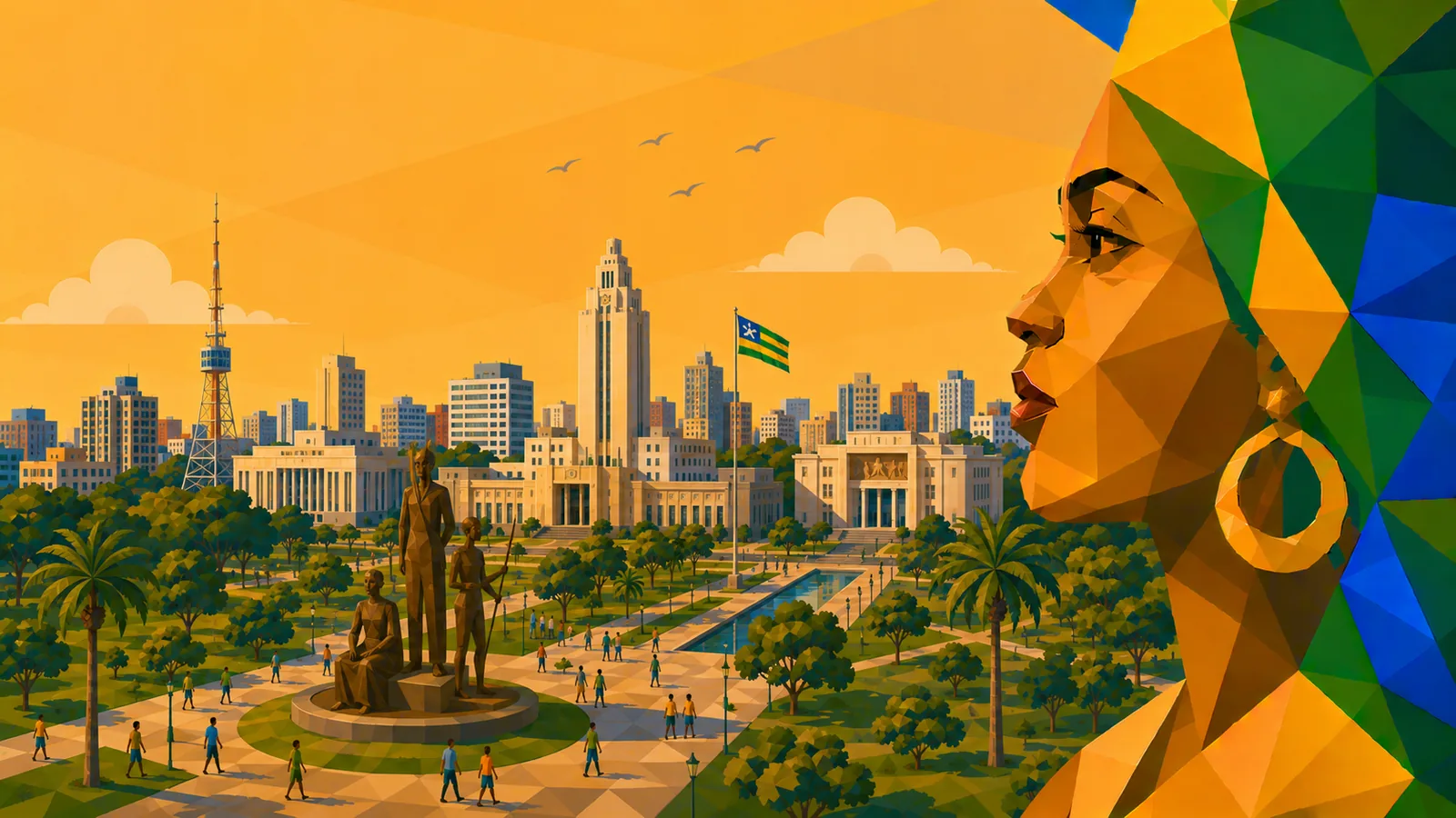 Illustration von Goiânia im Bundesstaat Goiás