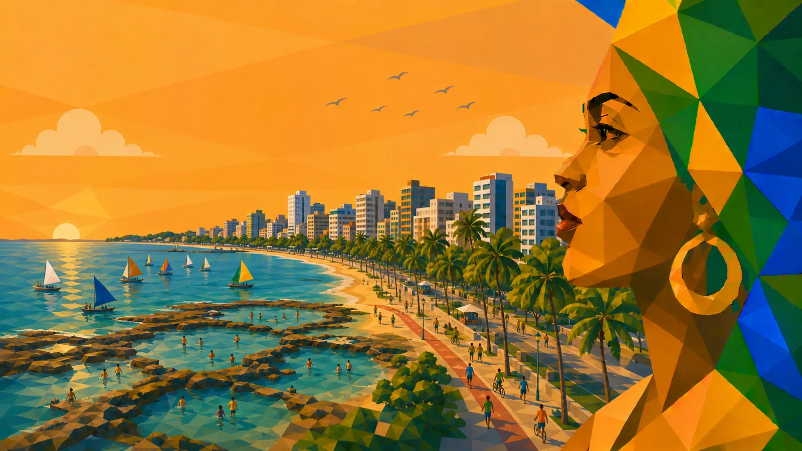 Illustration von Maceió im Bundesstaat Alagoas