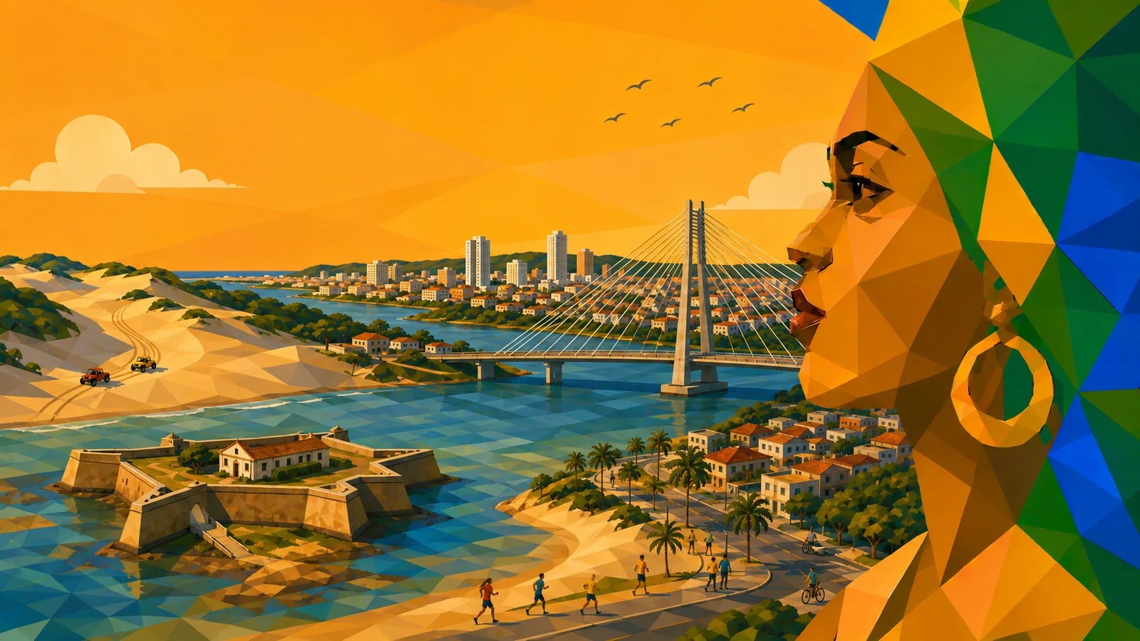 Illustration von Natal im Bundesstaat Rio Grande do Norte