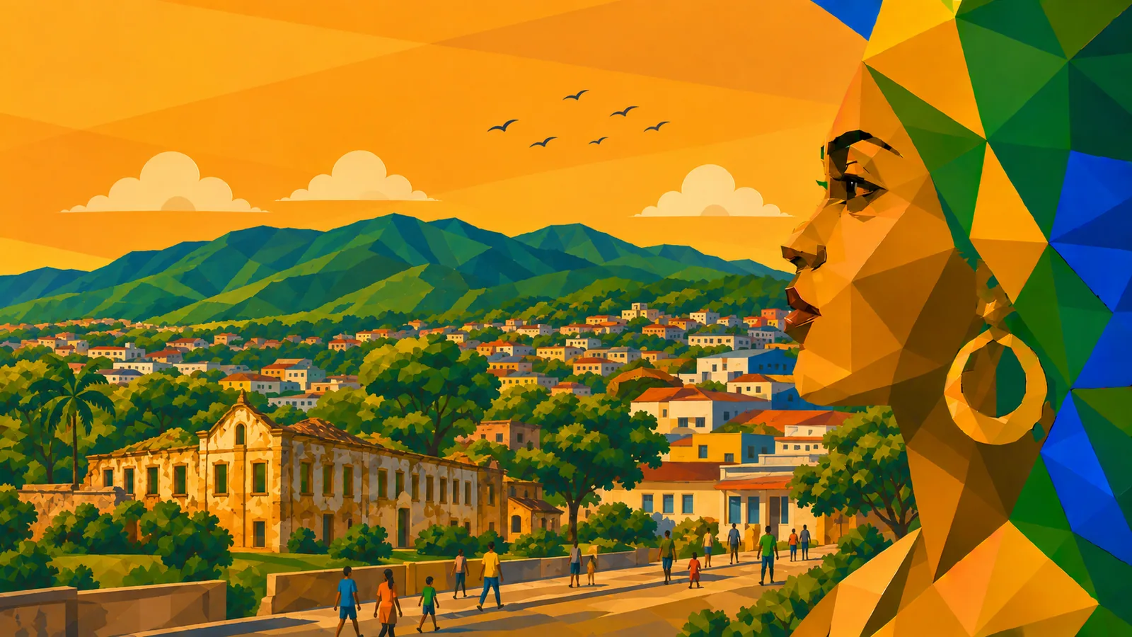 Illustration von Nova Iguaçu im Bundesstaat Rio de Janeiro