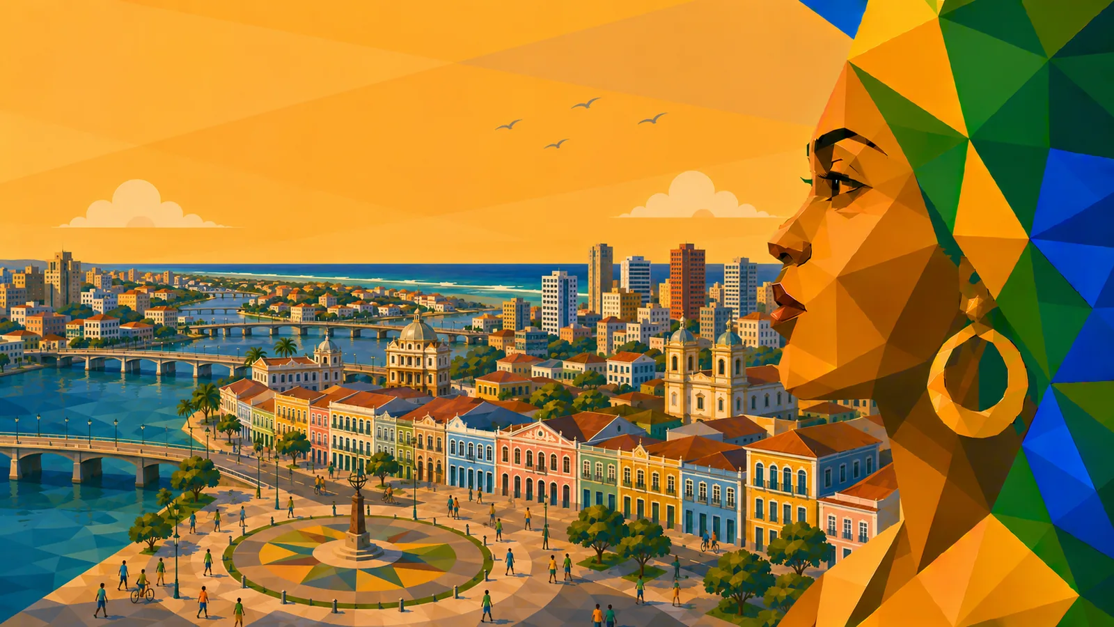 Illustration von Recife im Bundesstaat Pernambuco