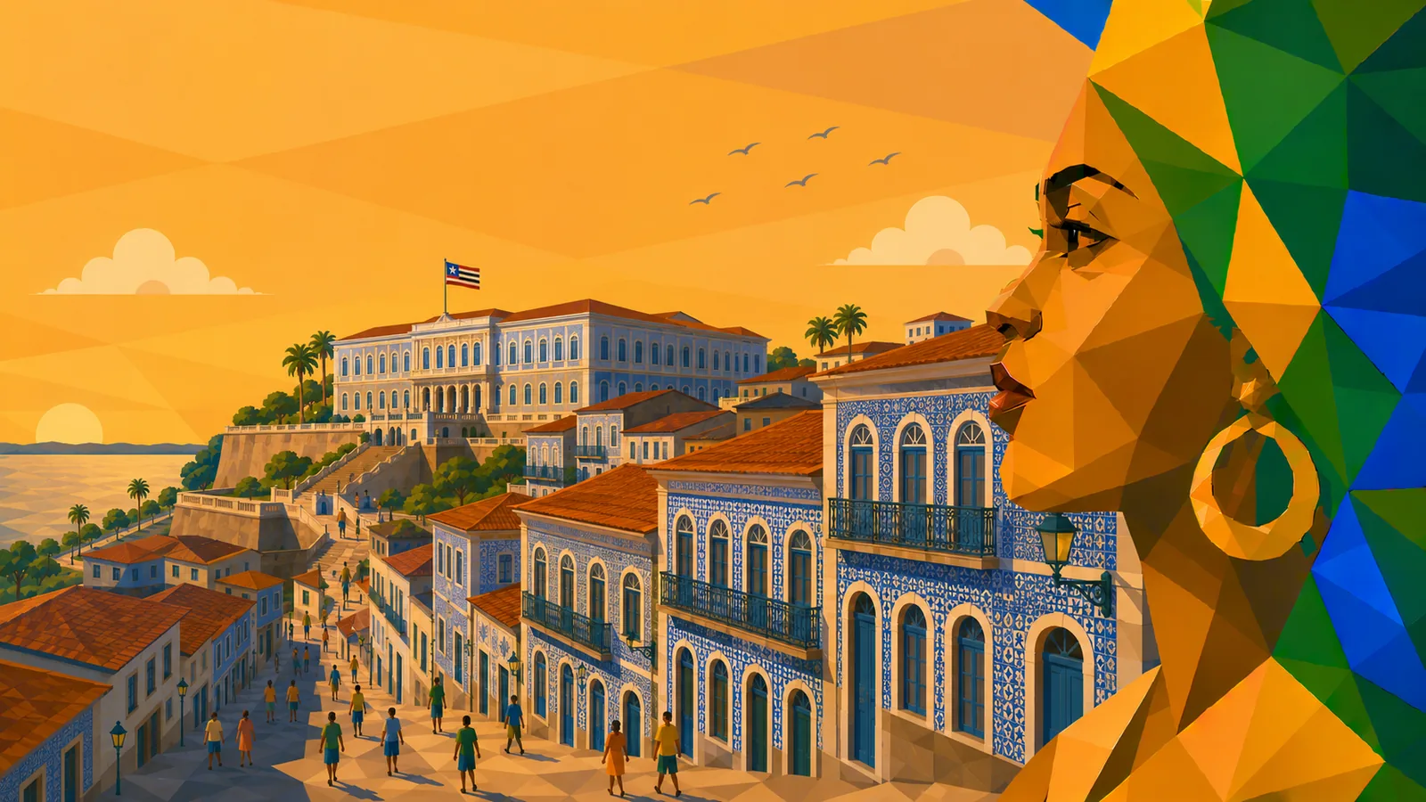 Illustration von São Luís im Bundesstaat Maranhão