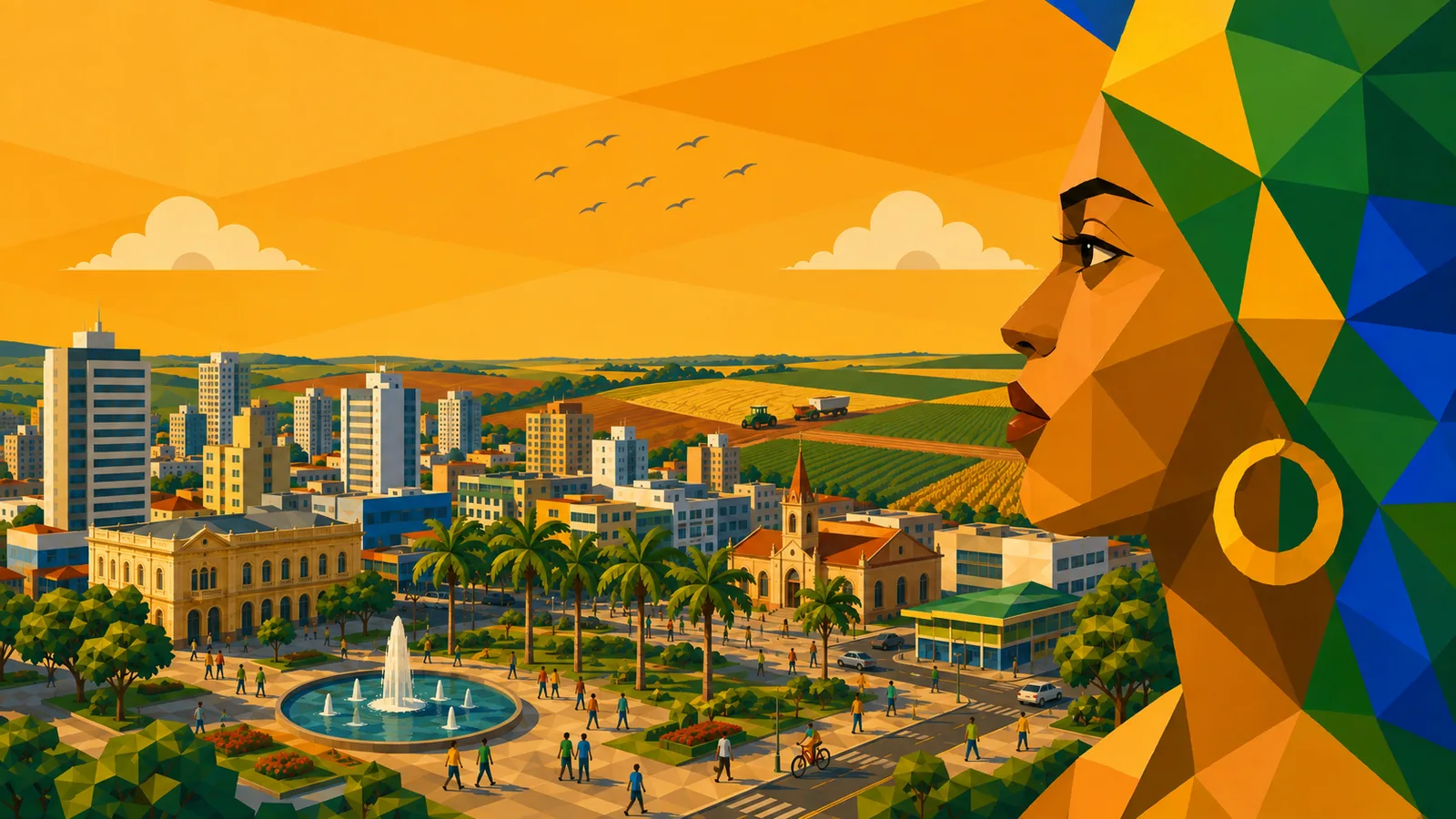 Illustration von Uberlândia im Bundesstaat Minas Gerais